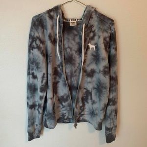 Grey-ish VS Pink Hoodie with Zipper - Women’s M